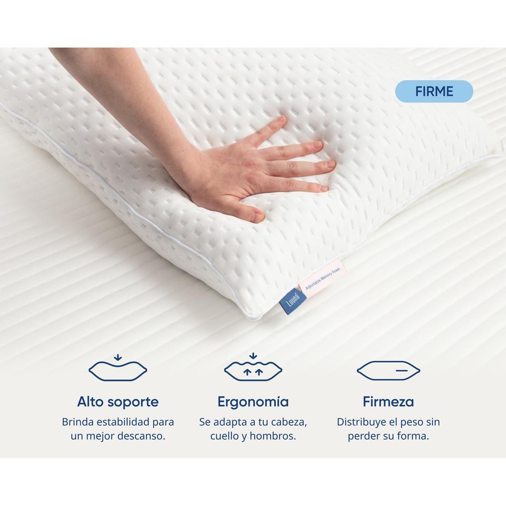 Foto 5 pulgar | Almohada Luuna Ajustable Firme, 4 Pack, Tamaño Estándar 88x46 Cm, Memory Foam, Funda Lavable