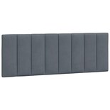 Cojín De Cabecera Vidaxl Velvet Gris Oscuro 1,2 X 137 X 45 Cm - Venta Internacional.