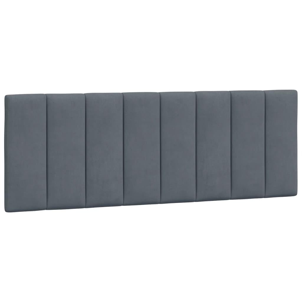 Foto 4 pulgar | Cojín De Cabecera Vidaxl Velvet Gris Oscuro 1,2 X 137 X 45 Cm - Venta Internacional.