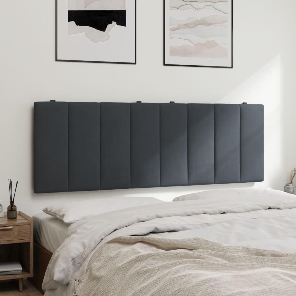 Foto 5 pulgar | Cojín De Cabecera Vidaxl Velvet Gris Oscuro 1,2 X 137 X 45 Cm - Venta Internacional.