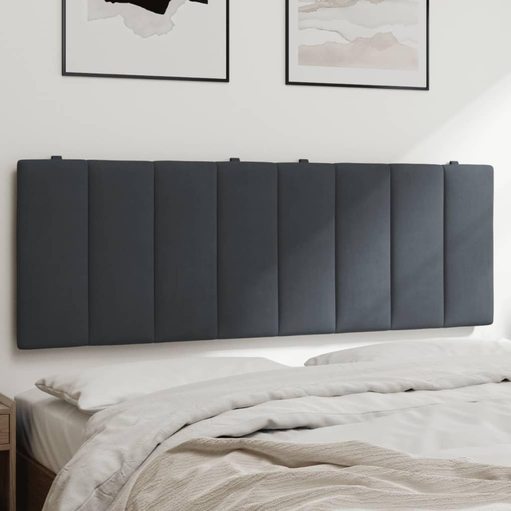 Foto 6 pulgar | Cojín De Cabecera Vidaxl Velvet Gris Oscuro 1,2 X 137 X 45 Cm - Venta Internacional.