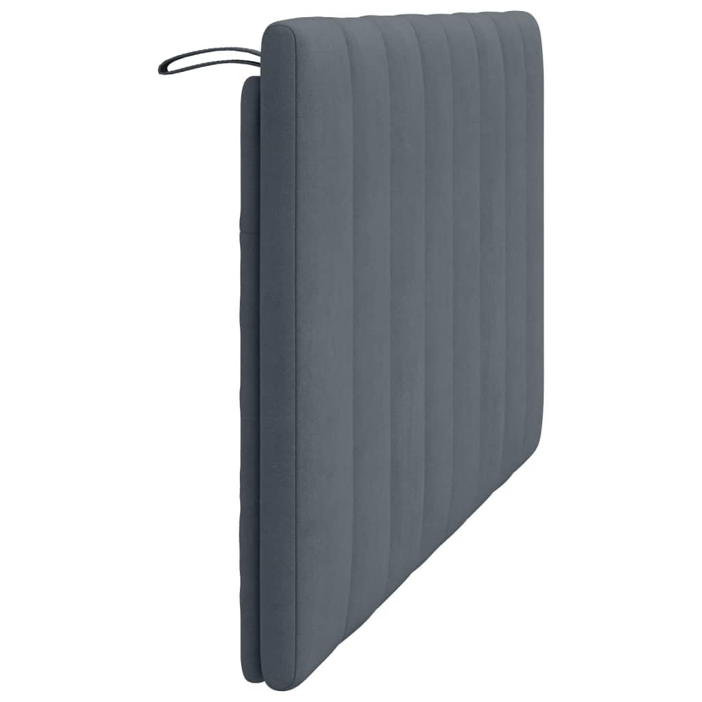 Foto 8 pulgar | Cojín De Cabecera Vidaxl Velvet Gris Oscuro 1,2 X 137 X 45 Cm - Venta Internacional.