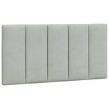 Cojín Para Cabecera Vidaxl, Terciopelo Gris Claro, 100 X 30 X 45 Cm - Venta Internacional.