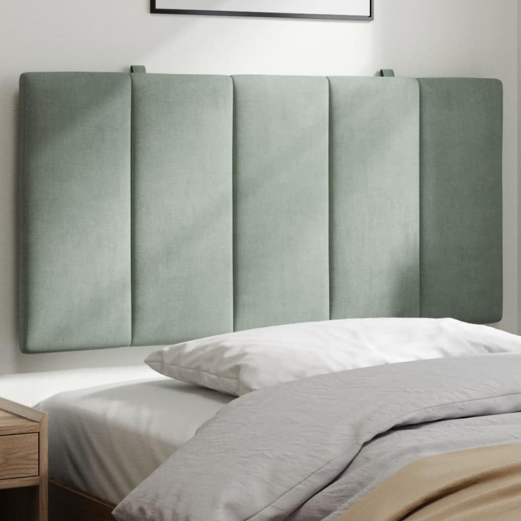 Foto 2 | Cojín Para Cabecera Vidaxl, Terciopelo Gris Claro, 100 X 30 X 45 Cm - Venta Internacional.