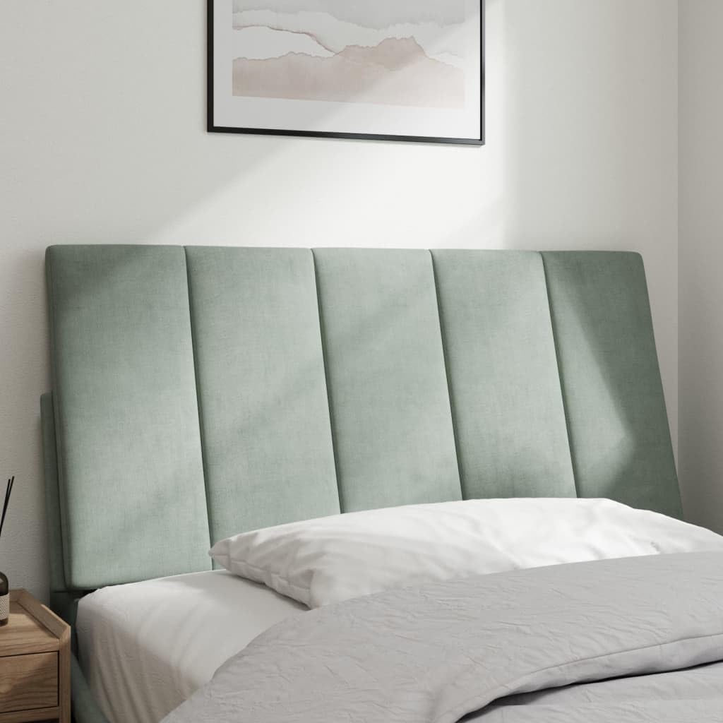 Foto 3 | Cojín Para Cabecera Vidaxl, Terciopelo Gris Claro, 100 X 30 X 45 Cm - Venta Internacional.