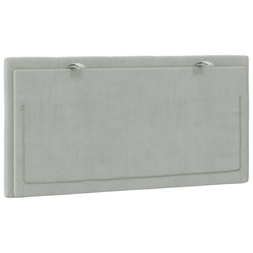 Foto 8 pulgar | Cojín Para Cabecera Vidaxl, Terciopelo Gris Claro, 100 X 30 X 45 Cm - Venta Internacional.