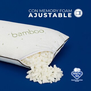 Foto 4 | Almohada Ajustable Memory Foam Coozy Bamboo, Ipoalergénica, Anti Ácaros Y Transpirable. Funda Removible Suave Y Lavable