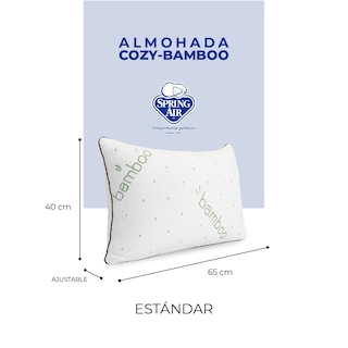 Foto 6 | Almohada Ajustable Memory Foam Coozy Bamboo, Ipoalergénica, Anti Ácaros Y Transpirable. Funda Removible Suave Y Lavable