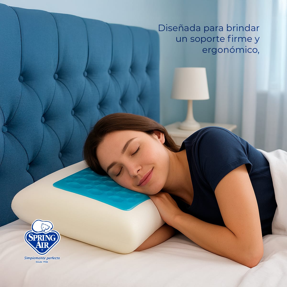 Foto 5 pulgar | Almohada Memory Foam Ice-cloud. Almohada Con Placa De Gel Regulador De Temperatura