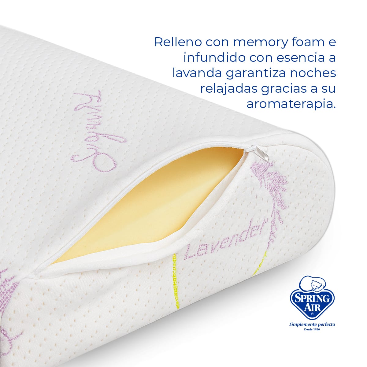 Foto 5 pulgar | Almohada Cervi-relax Memory Foam Infusión A Lavanda. Esencia Lavanda Calmante Y Relajante