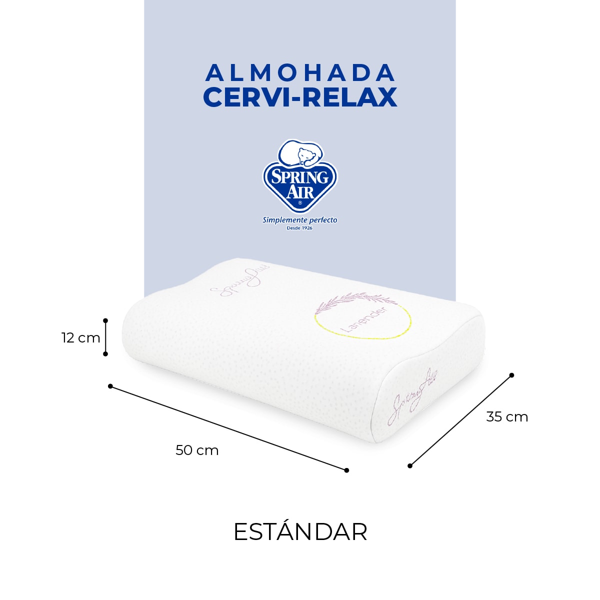 Foto 6 pulgar | Almohada Cervi-relax Memory Foam Infusión A Lavanda. Esencia Lavanda Calmante Y Relajante