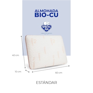 Foto 6 | Almohada Bio Copper, Antimicrobiana, Hipoalergénica Y Transpirable . Alineación Perfecta Cuello Y Hombros Con F