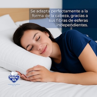 Foto 3 | 2 Almohadas Estándar + 2 Queen Size Essence Peach Feel, Soporte Perfecto Cabeza Y Cuello, Anti Ácaros E Hipoalergénico