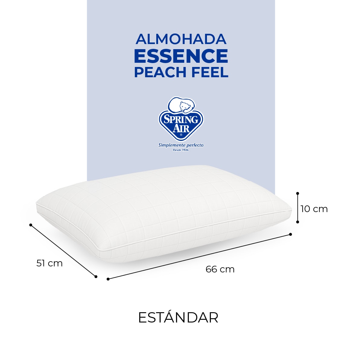 Foto 6 | 2 Almohadas Estándar + 2 Queen Size Essence Peach Feel, Soporte Perfecto Cabeza Y Cuello, Anti Ácaros E Hipoalergénico