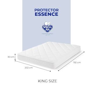 Foto 4 | Pack 2 Almohadas Peach Feel + Cubre Colchón King Size Essence Impermeable + Juego De Sábanas King Size Essence Color