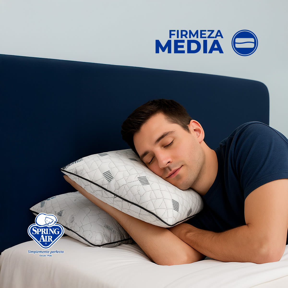 Foto 4 pulgar | Almohada Luxe-carbón Almohada Reduce Estrés, Transpirable Y Reduce Olores. Funda Removible Y Lavable