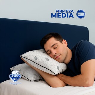 Foto 3 | Almohada Luxe-carbón Almohada Reduce Estrés, Transpirable Y Reduce Olores. Funda Removible Y Lavable