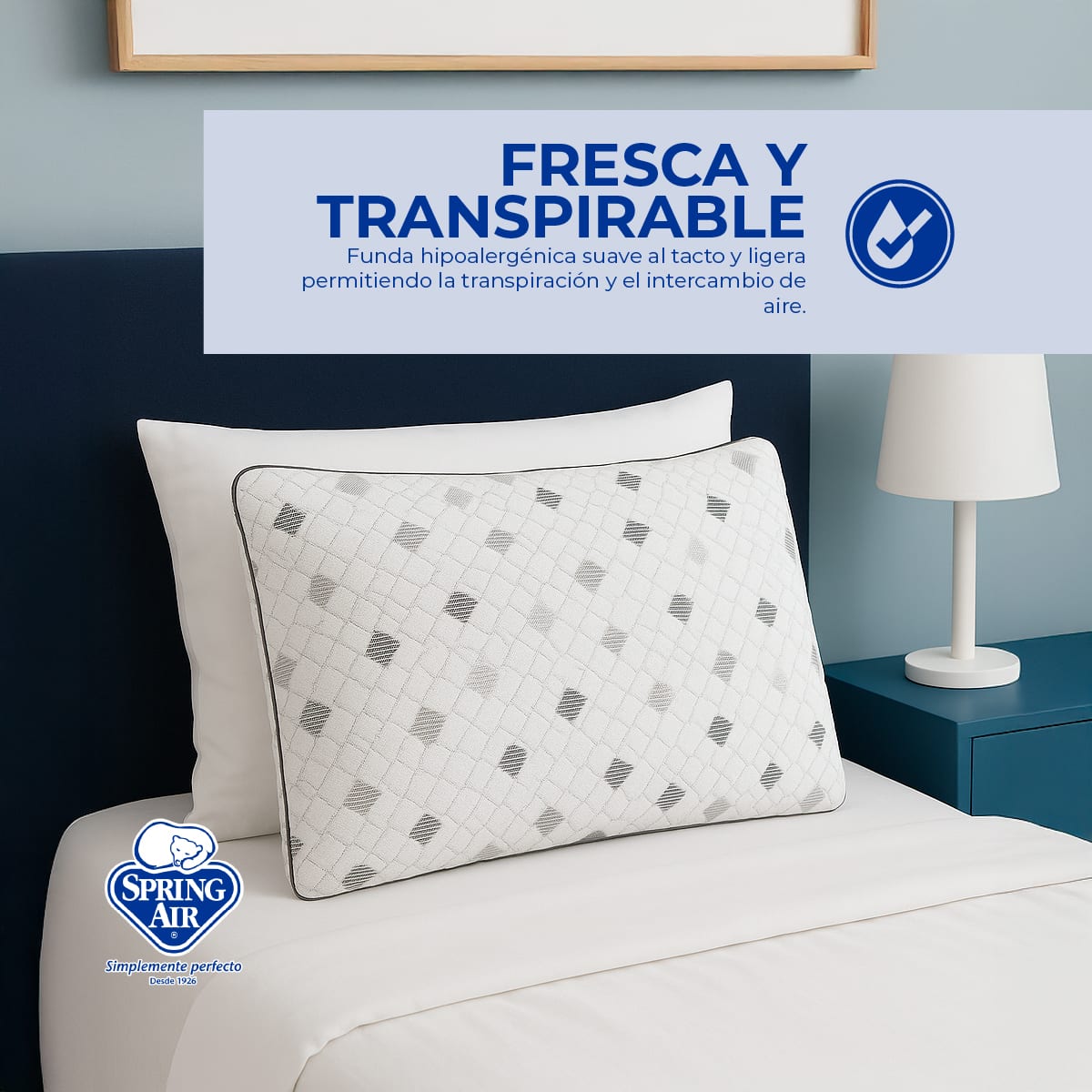 Foto 4 | Almohada Luxe-carbón Almohada Reduce Estrés, Transpirable Y Reduce Olores. Funda Removible Y Lavable