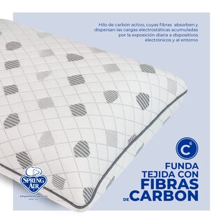 Foto 5 | Almohada Luxe-carbón Almohada Reduce Estrés, Transpirable Y Reduce Olores. Funda Removible Y Lavable