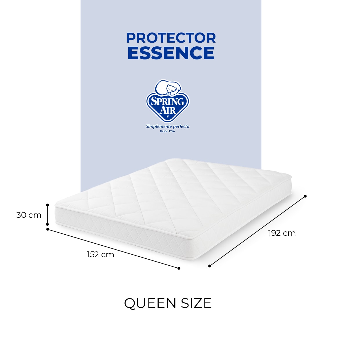 Foto 5 pulgar | Pack 2 Almohadas Peach Feel + Cubre Colchón Queen Size Essence Impermeable + Juego De Sábanas Queen Size Essence C