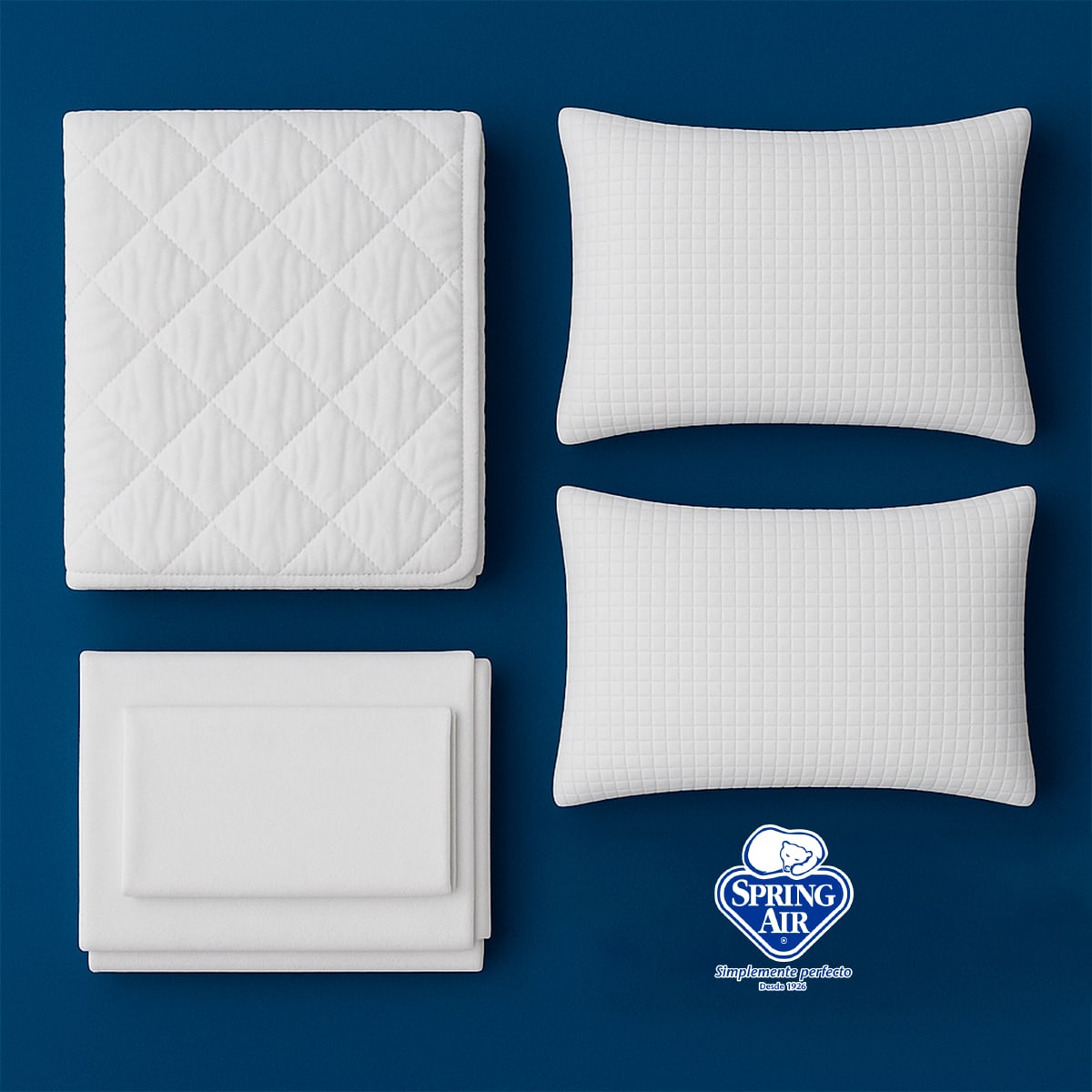 Foto 2 | Pack 2 Almohadas Peach Feel + Cubre Colchón King Size Essence Impermeable + Juego De Sábanas King Size Essence Colo