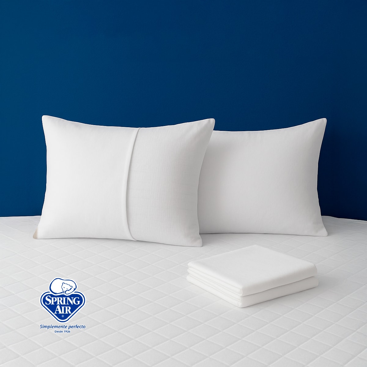 Foto 4 pulgar | Pack 2 Almohadas Peach Feel + Cubre Colchón King Size Essence Impermeable + Juego De Sábanas King Size Essence Colo