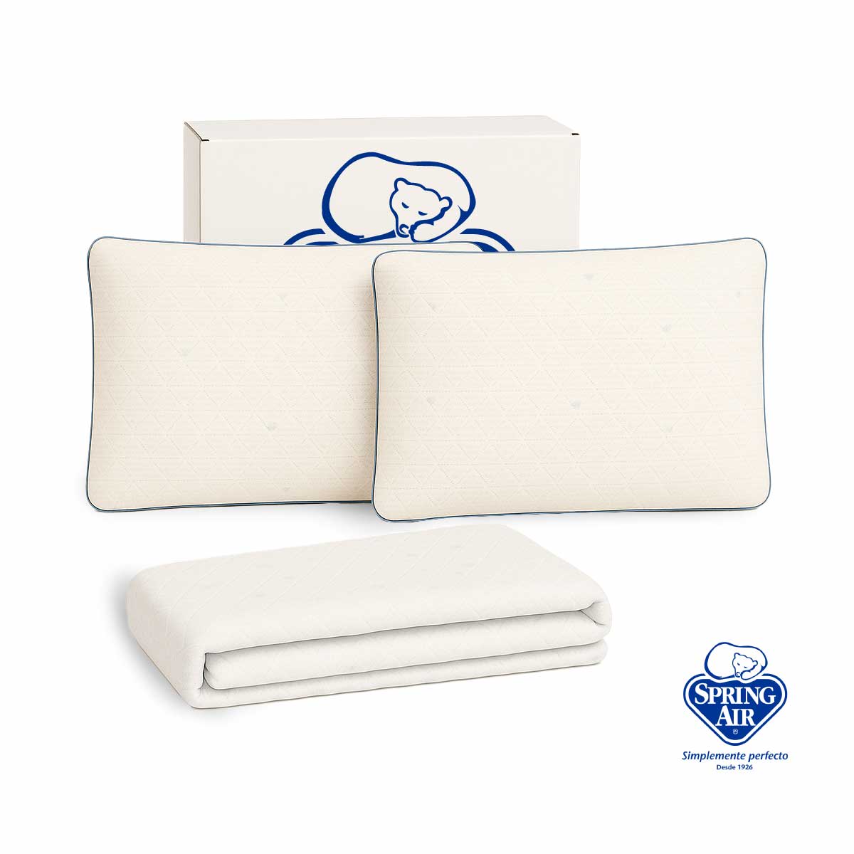 Foto 1 | 2 Almohadas Cool Sleep + Cubre Colchón Queen Size Freeze