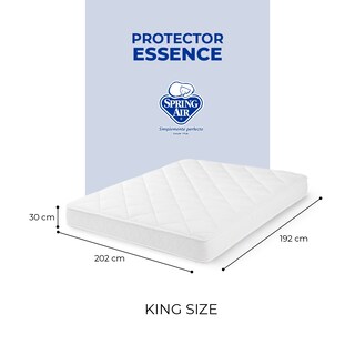 Foto 4 | Pack 2 Almohadas Peach Feel + Cubre Colchón King Size Essence Impermeable + Juego De Sábanas King Size Essence Colo