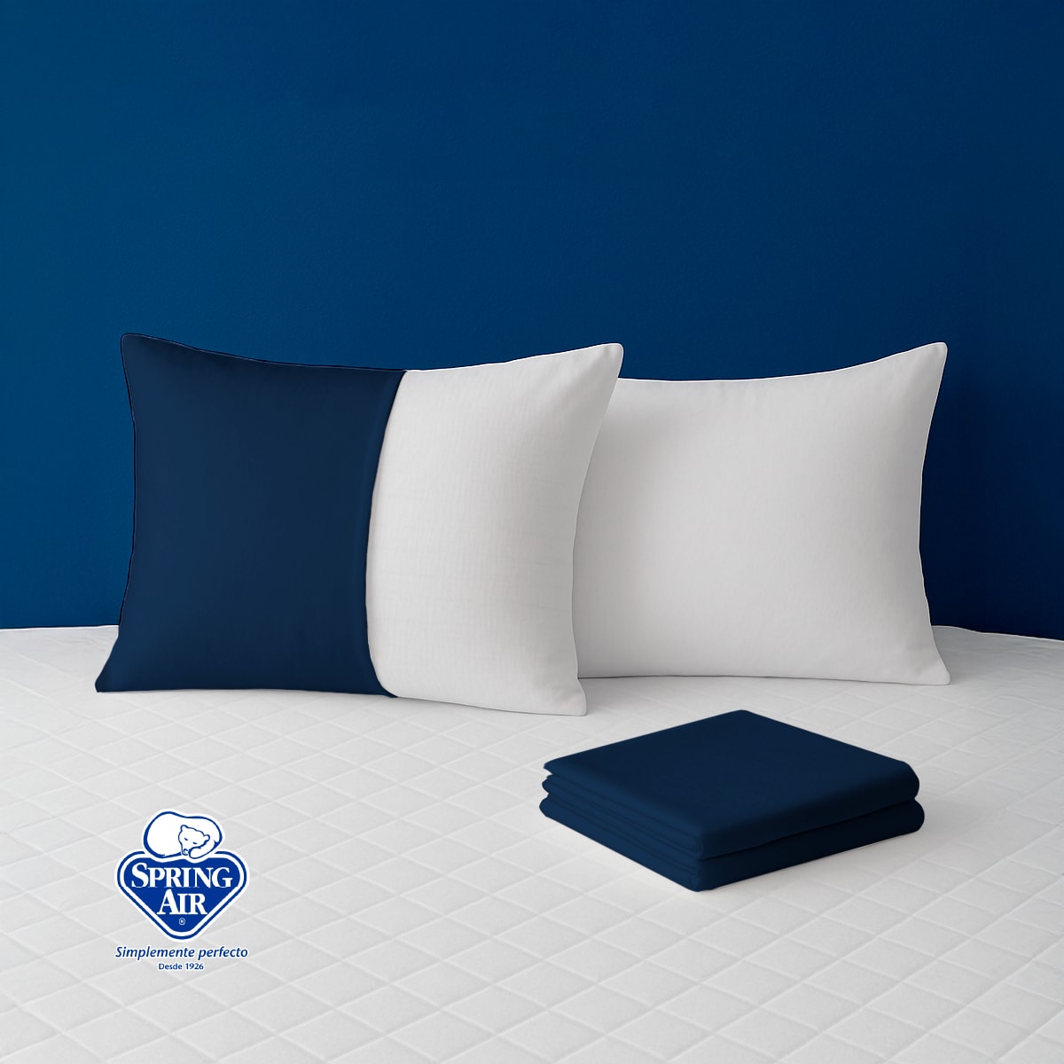 Foto 3 | Pack 2 Almohadas Peach Feel + Cubre Colchón Queen Size Essence Impermeable + Juego De Sábanas Queen Size Essence