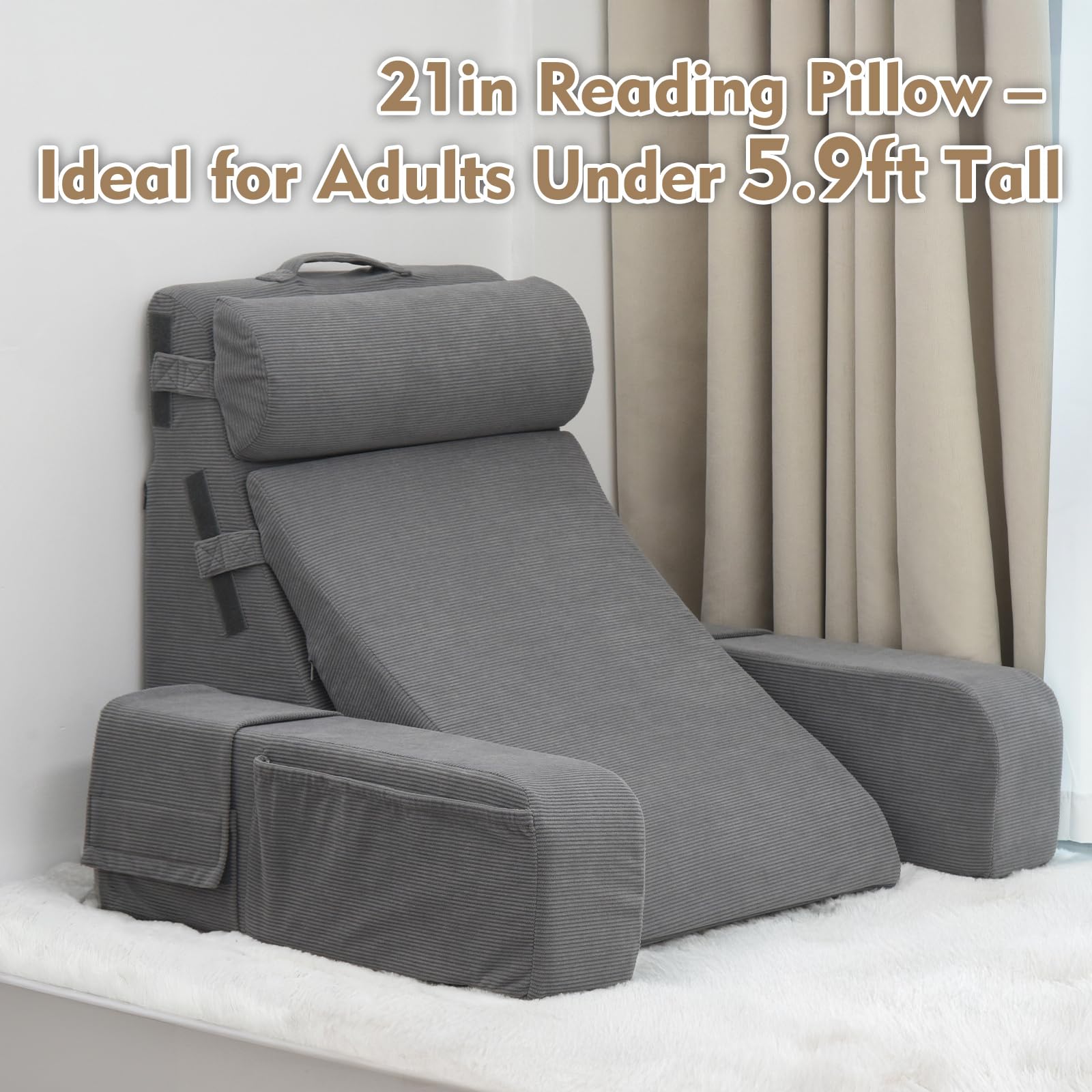 Foto 3 pulgar | Almohada De Lectura Vekkia Con Respaldo Ajustable Para Adultos - Venta Internacional.