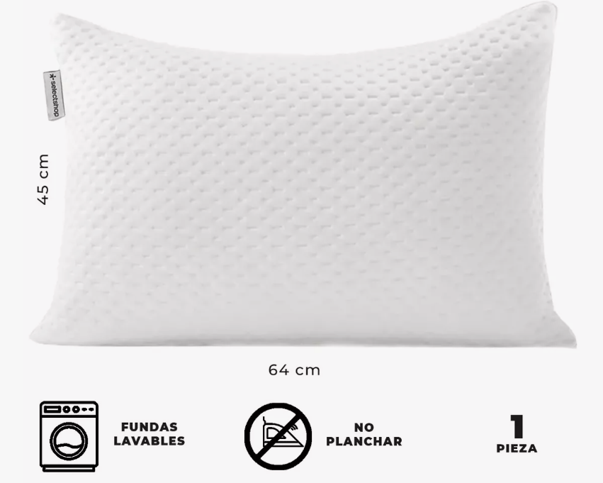 Foto 6 pulgar | Almohada Memory Foam Estándar Gel Ajustable Suave Cómoda