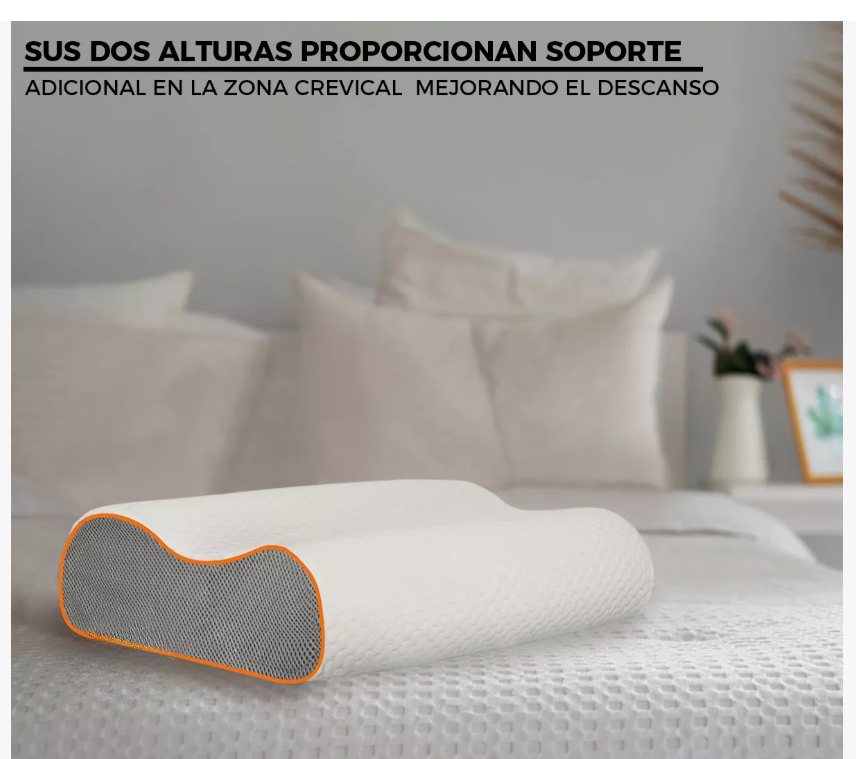 Foto 5 pulgar | Almohada Memory Foam Estándar Gel Ajustable Suave Cómoda