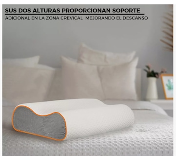 Foto 4 | Almohada Memory Foam Estándar Gel Ajustable Suave Cómoda