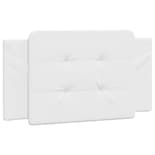 Cojín De Cabecera Vidaxl De Piel Sintética Para Cama De 100 Cm, Color Blanco - Venta Internacional.