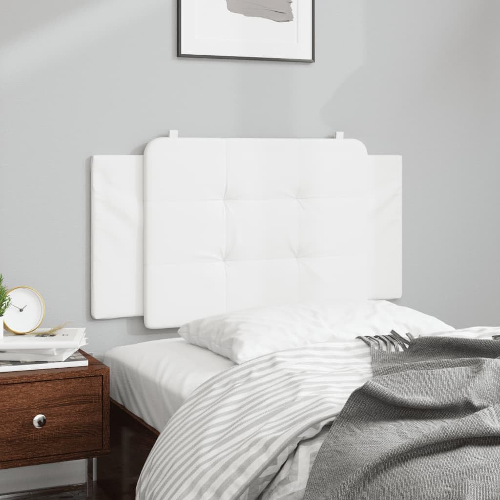 Foto 2 | Cojín De Cabecera Vidaxl De Piel Sintética Para Cama De 100 Cm, Color Blanco - Venta Internacional.