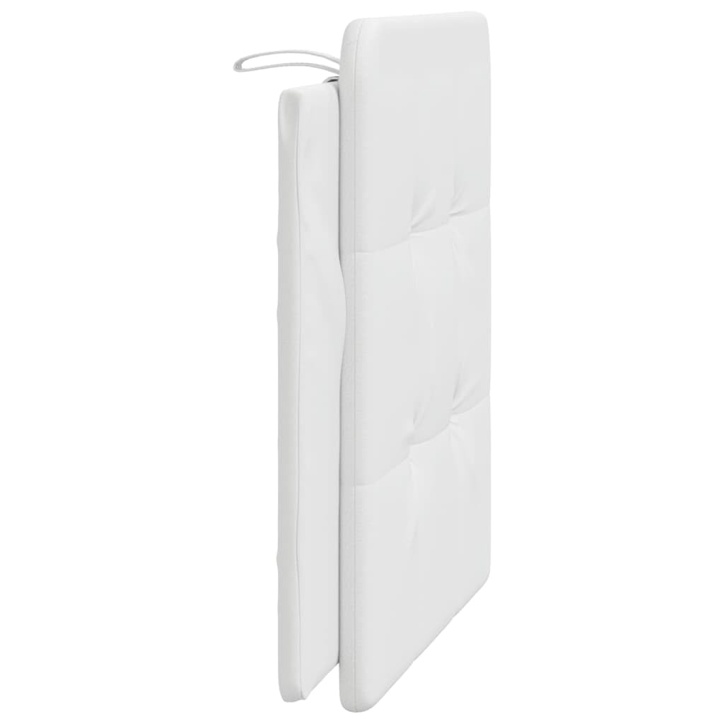 Foto 6 | Cojín De Cabecera Vidaxl De Piel Sintética Para Cama De 100 Cm, Color Blanco - Venta Internacional.