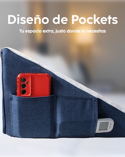 Foto 5 | Dr Joohn Almohada Tipo Cuña Para Cama Ultra Confort Ideal Para Dormir, Antirronquidos Y Antirreflujo Blanco