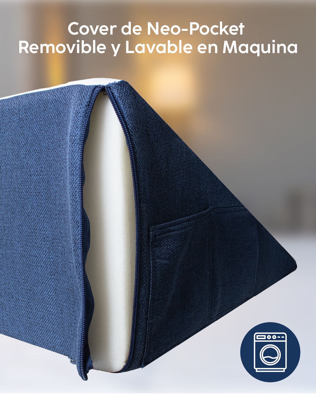 Foto 7 pulgar | Dr Joohn Almohada Tipo Cuña Para Cama Ultra Confort Ideal Para Dormir, Antirronquidos Y Antirreflujo Blanco