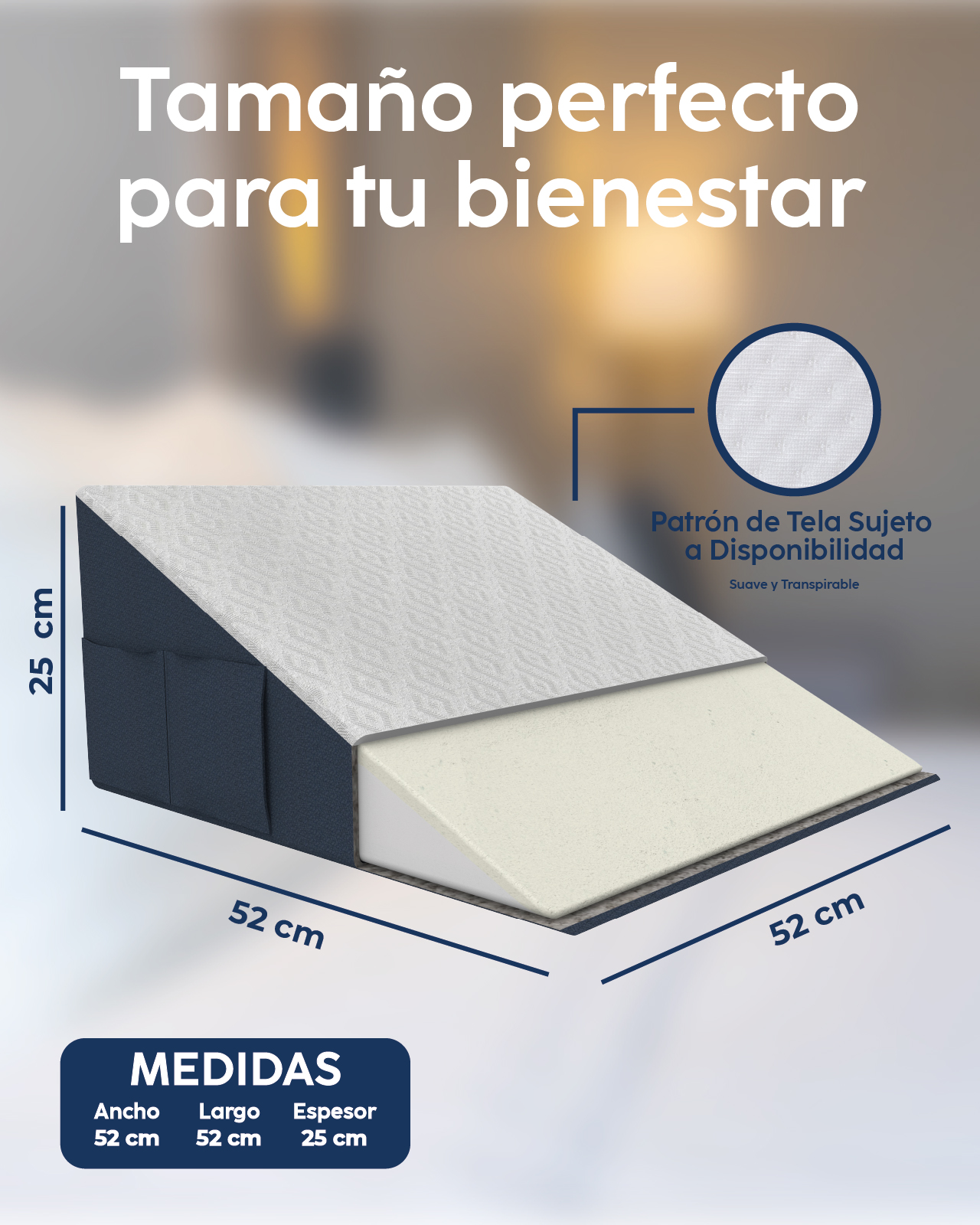 Foto 8 pulgar | Dr Joohn Almohada Tipo Cuña Para Cama Ultra Confort Ideal Para Dormir, Antirronquidos Y Antirreflujo Blanco