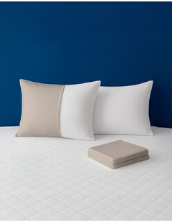 Foto 3 | Pack 2 Almohadas Peach Feel + Cubre Colchon Matrimonial Essence Impermeable + Juego De Sábanas Matrimonial Essenc