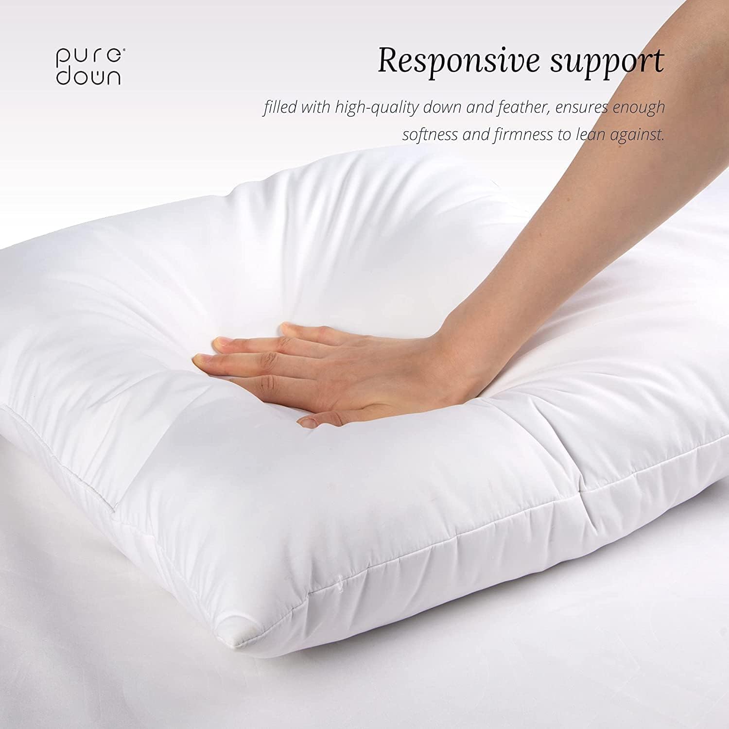Foto 4 pulgar | Almohada Lumbar Puredown  Feather Down  Feather Down De 14 X 36 Cm - Venta Internacional.