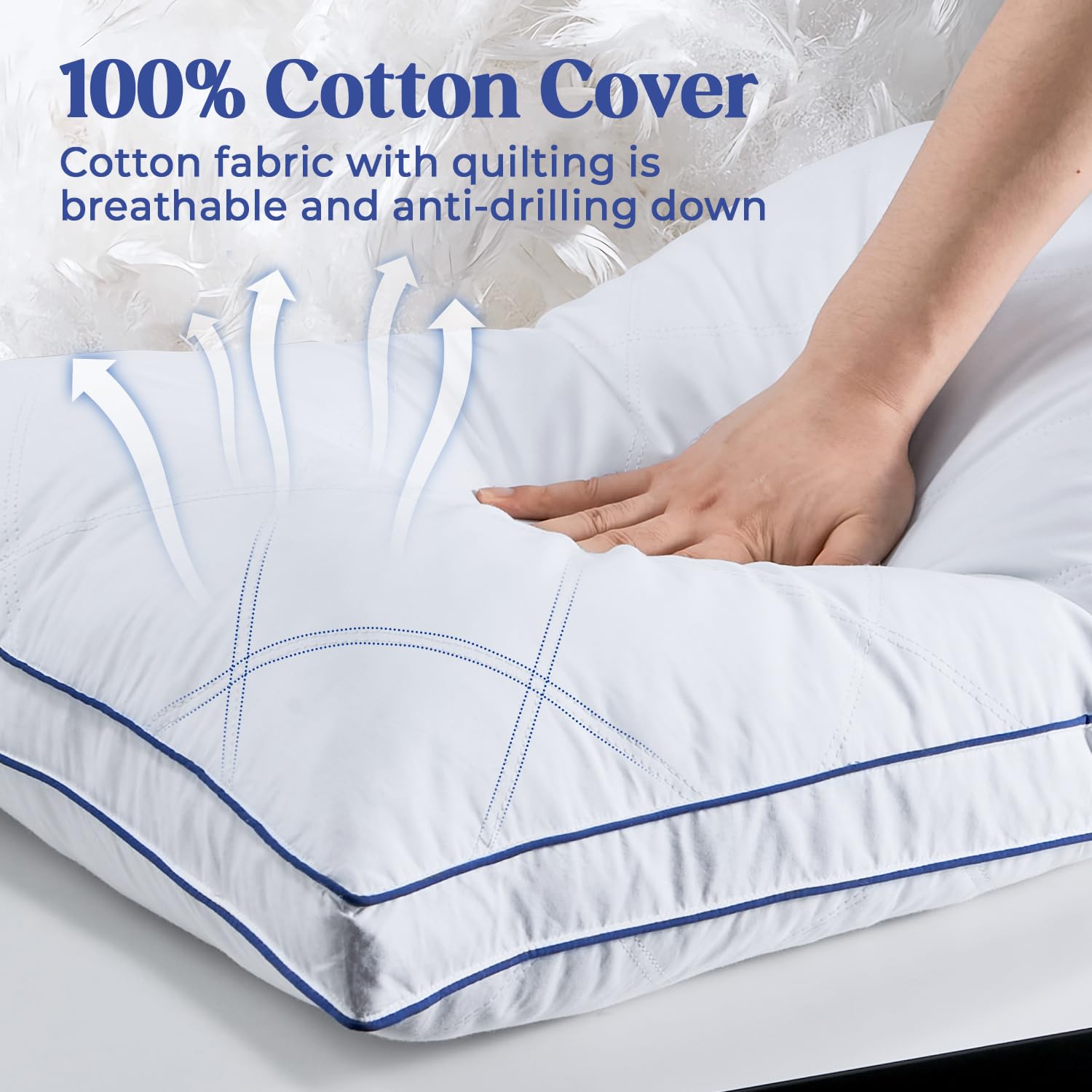 Foto 3 pulgar | Almohada de Plumas Puredown King Size 2 Piezas- Venta Internacional