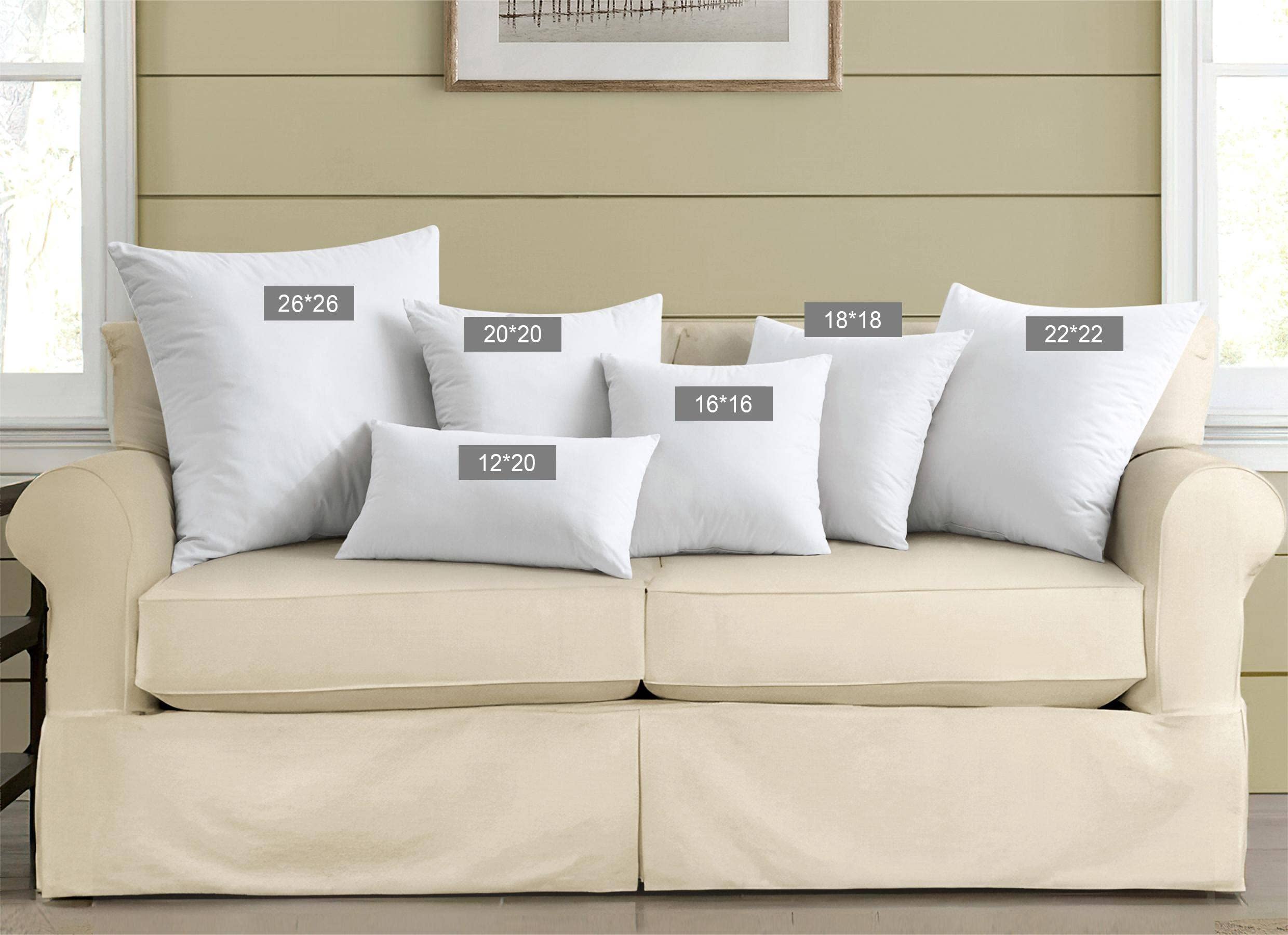 Foto 6 | Insertos De Cojín Puredown  De Plumón Natural De 20 X 20 Cm - Venta Internacional.