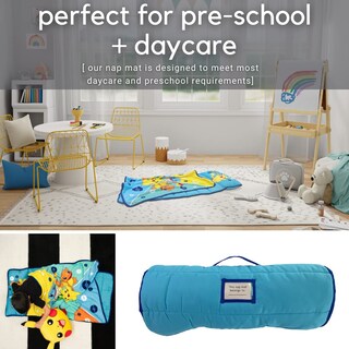Foto 2 | Alfombrilla De Siesta Suave Para Niños Pequeños Con Almohada Y Manta Para Pokémon Anime - Venta Internacional.