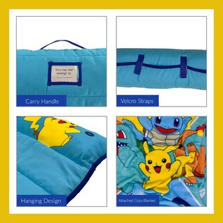 Foto 5 | Alfombrilla De Siesta Suave Para Niños Pequeños Con Almohada Y Manta Para Pokémon Anime - Venta Internacional.