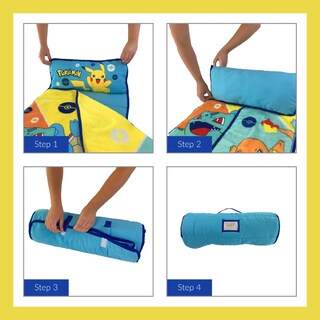 Foto 6 | Alfombrilla De Siesta Suave Para Niños Pequeños Con Almohada Y Manta Para Pokémon Anime - Venta Internacional.