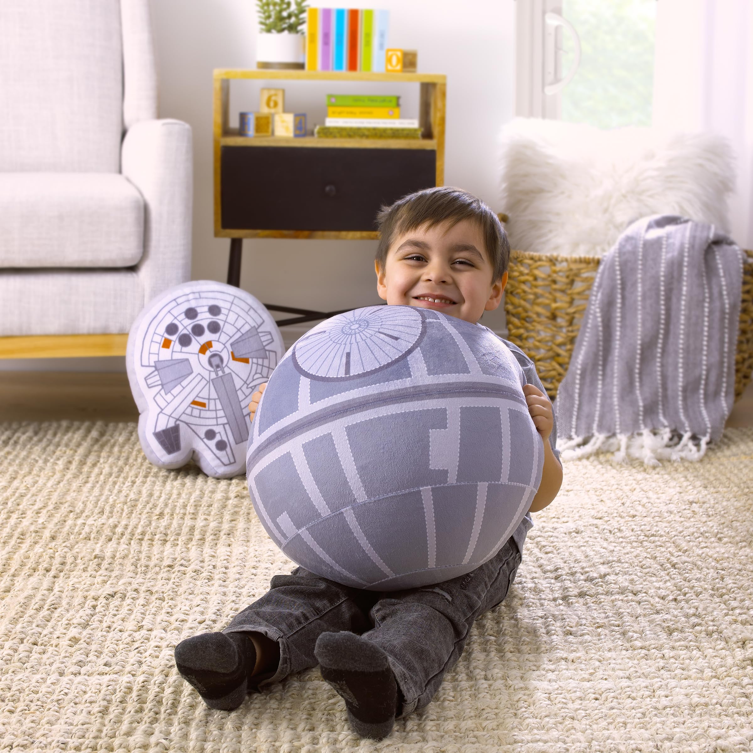 Foto 5 pulgar | Almohada Infantil Nojo Star Wars Death Star Plush Gris Y Blanco - Venta Internacional.