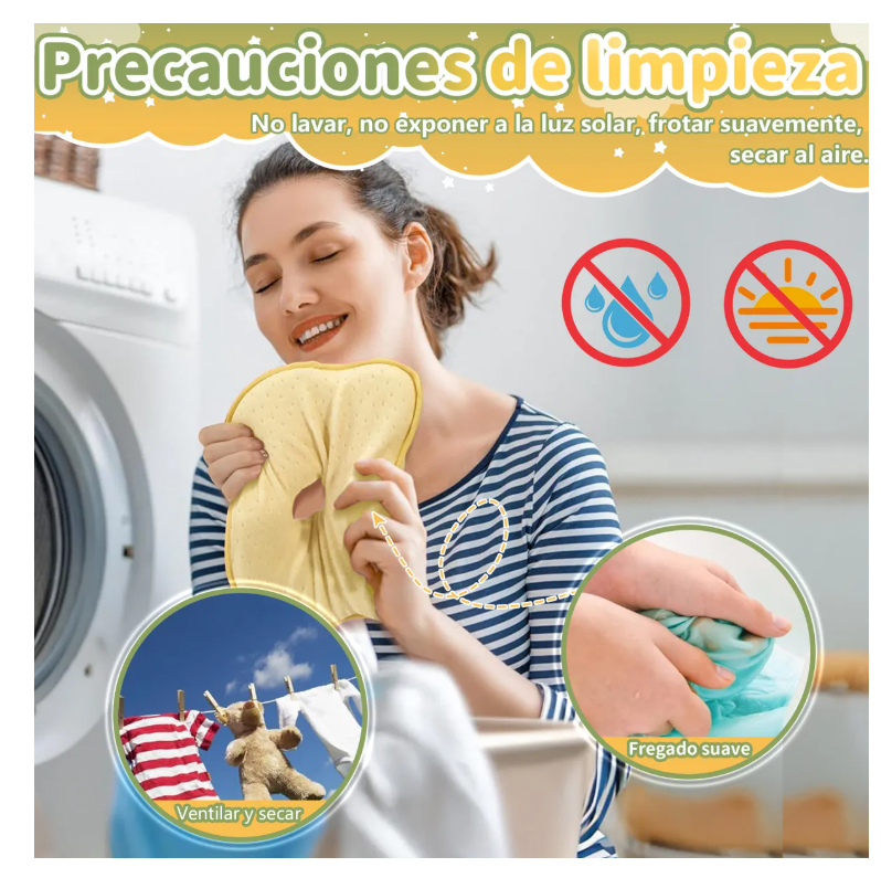 Foto 5 | Almohada para Bebé Memory Foam Prevención Cabeza Plana