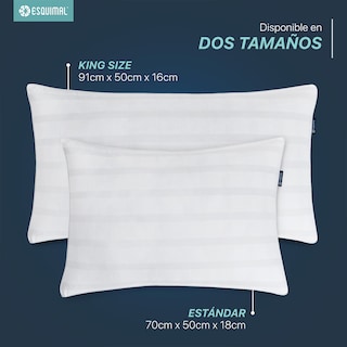 Foto 7 | Paquete De 2 Almohadas Estándar 100% Algodón Esquimal Con Relleno Tipo Down, Fresca, Transpirable