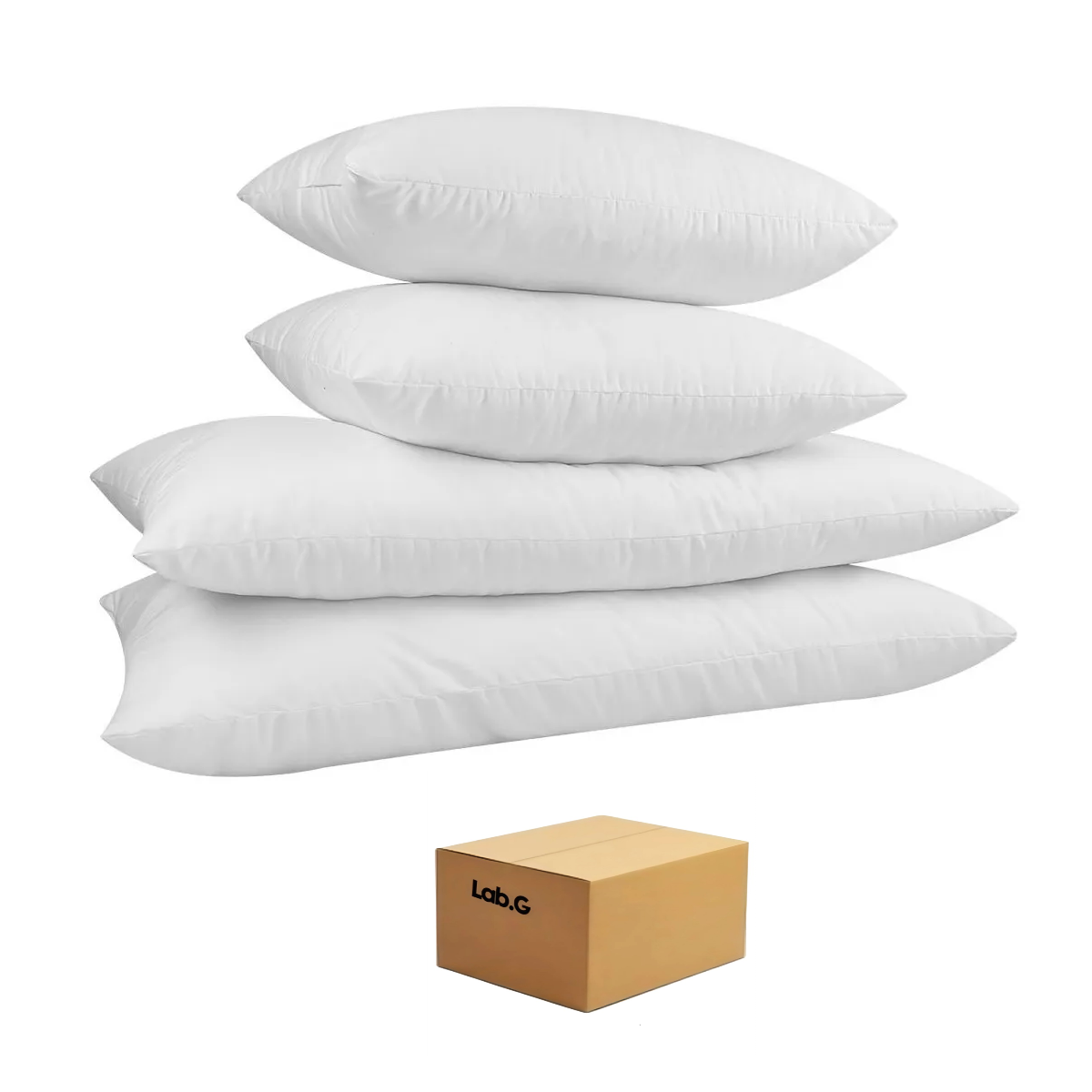 Foto 2 pulgar | 4 Pack Almohadas 2 Estándar Plus + 2 King Size Hotelera Almohada Lab.g Blanco